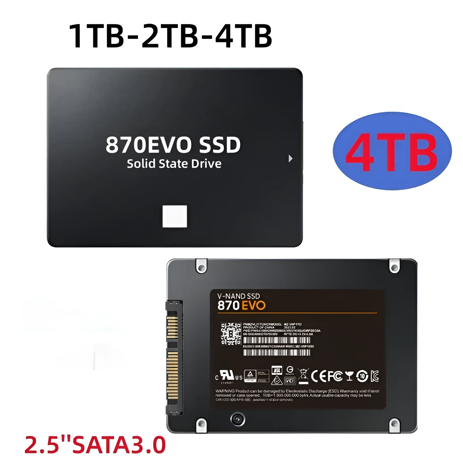 Samsung 870 EVO 2.5-inch SATA internal solid state drive for PC and laptop storage upgrades.