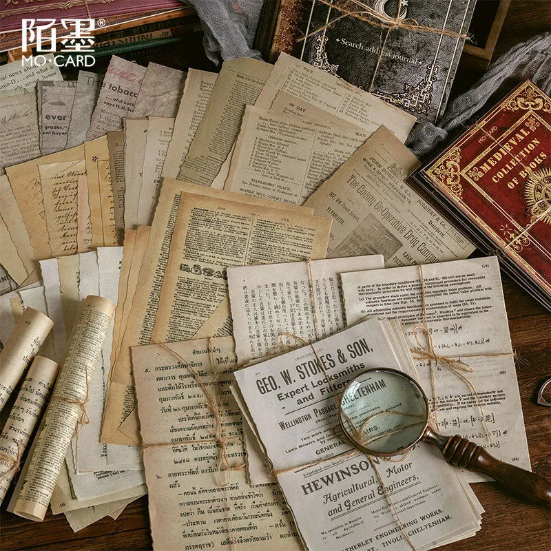 Middle Ancient Book Collection vintage notebook with distressed paper pages, 130mm by 184mm