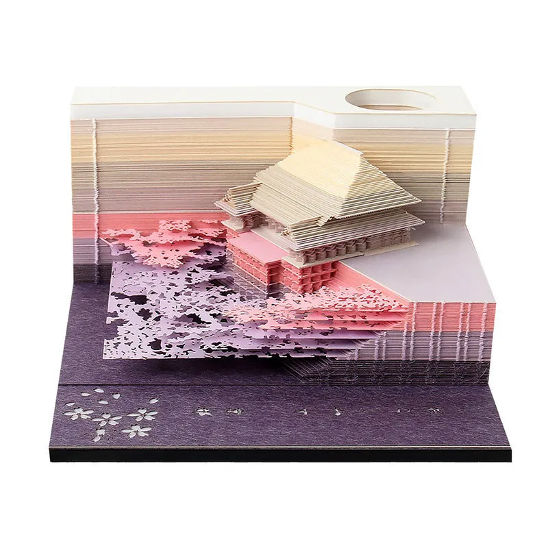 One Piece and architectural building themed sticky notes on craft paper, size 80x45mm.