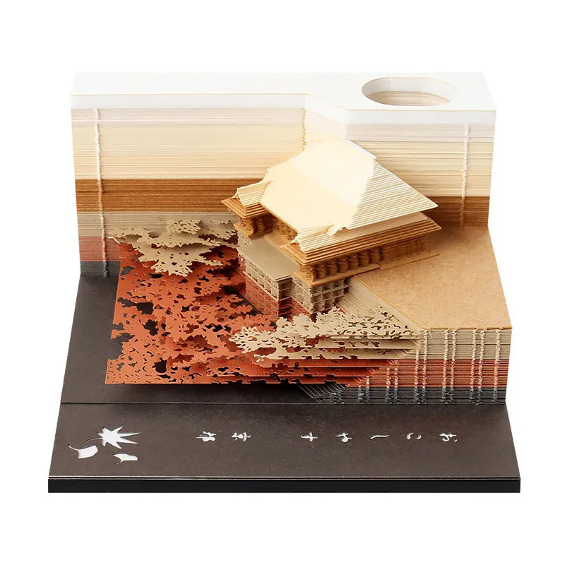 One Piece and architectural building themed sticky notes on craft paper, size 80x45mm.