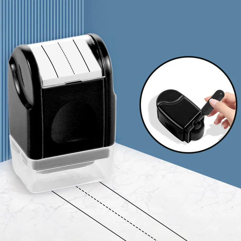 Plastic rectangular roller seal for educational use in seven different colours