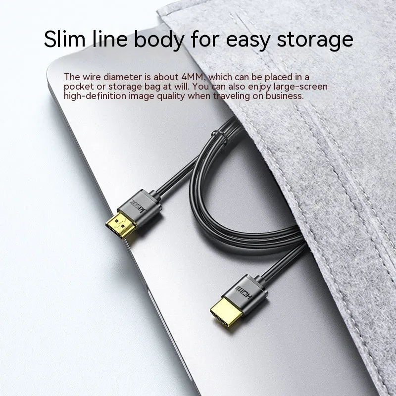HDMI computer connection cable with gold-plated connectors and flexible oxygen-free copper wire
