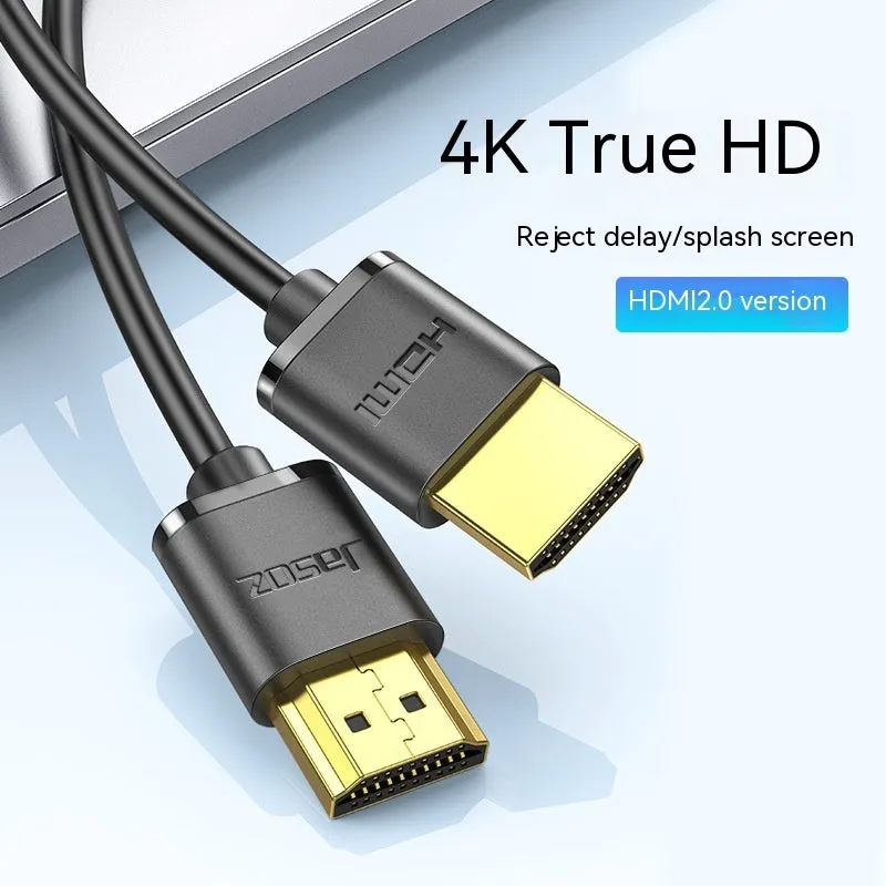 HDMI computer connection cable with gold-plated connectors and flexible oxygen-free copper wire