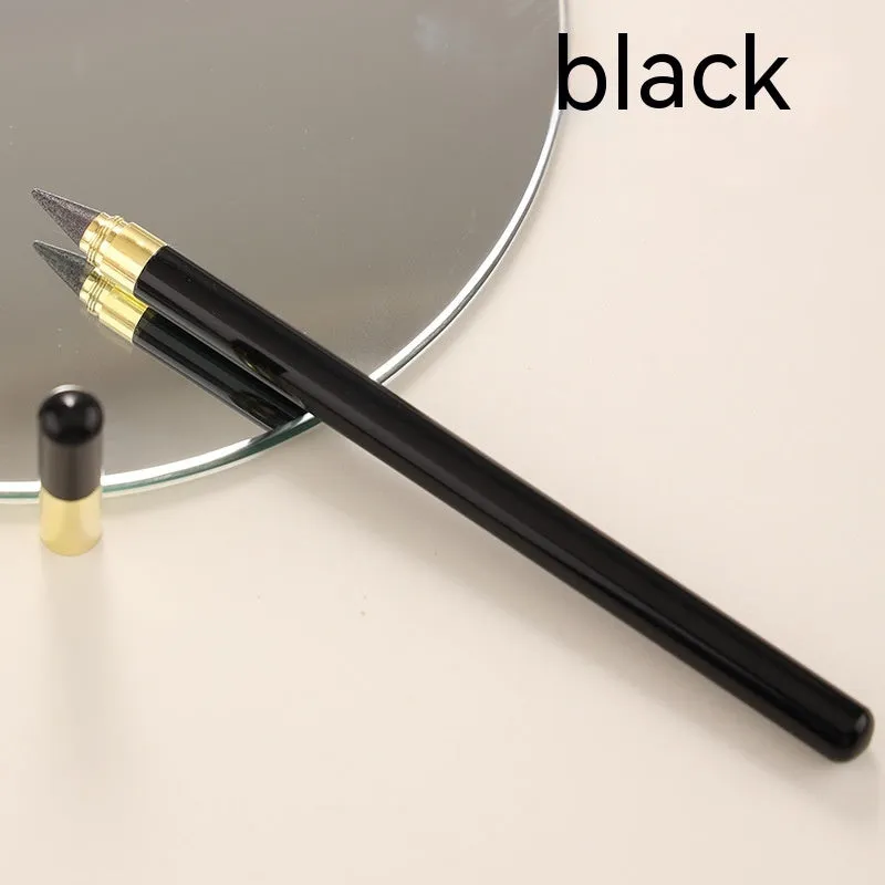 Transparent acrylic eternal pencil with alloy pen head in sharpening-free design