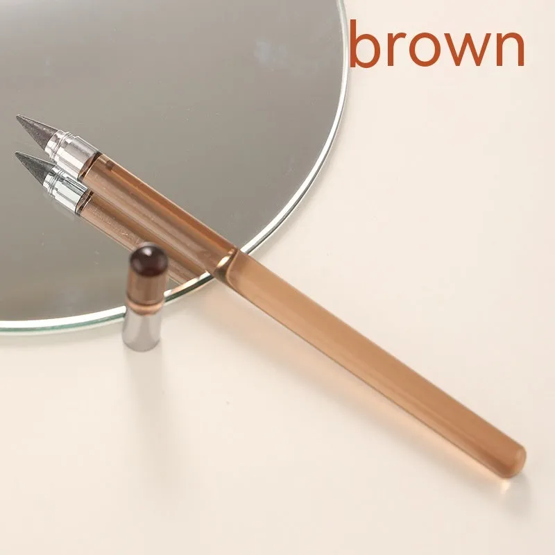 Transparent acrylic eternal pencil with alloy pen head in sharpening-free design