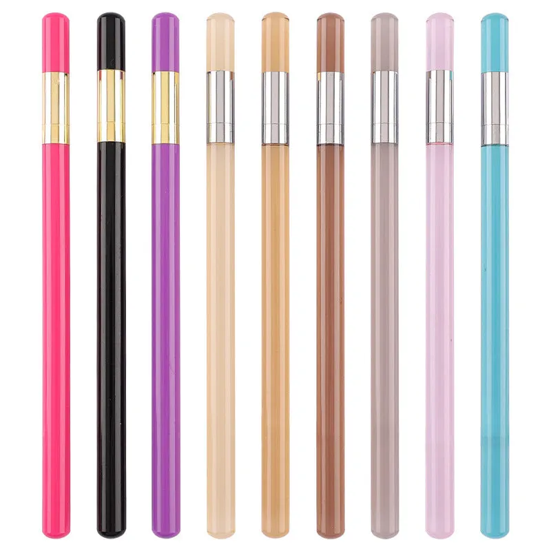 Transparent acrylic eternal pencil with alloy pen head in sharpening-free design