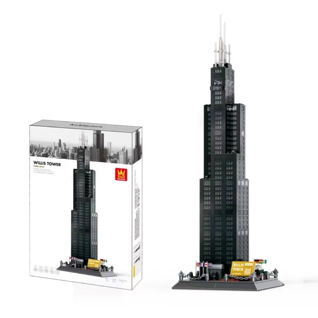 Wange architectural building blocks showing global landmarks including Eiffel Tower, Taj Mahal, and Big Ben