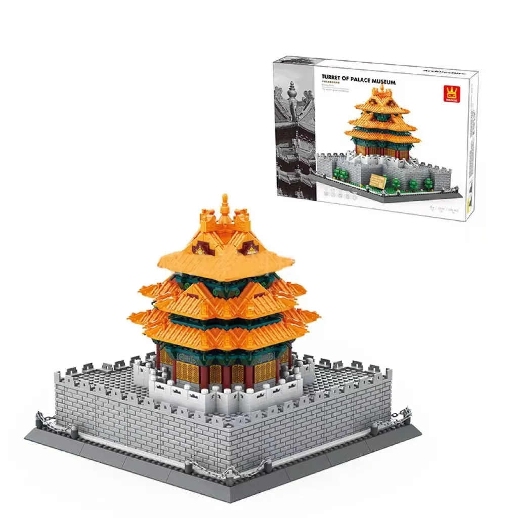 Wange architectural building blocks showing global landmarks including Eiffel Tower, Taj Mahal, and Big Ben