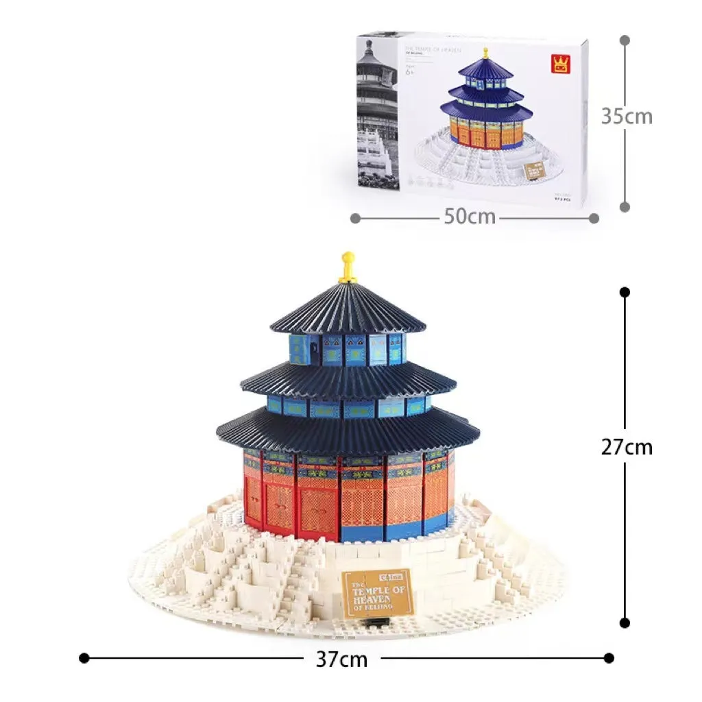 Wange architectural building blocks showing global landmarks including Eiffel Tower, Taj Mahal, and Big Ben