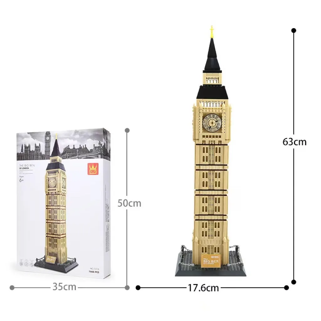 Wange architectural building blocks showing global landmarks including Eiffel Tower, Taj Mahal, and Big Ben