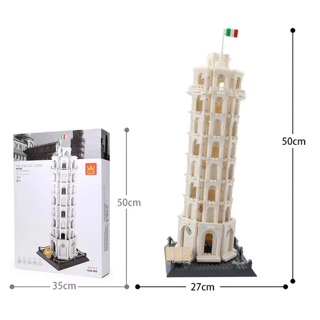 Wange architectural building blocks showing global landmarks including Eiffel Tower, Taj Mahal, and Big Ben