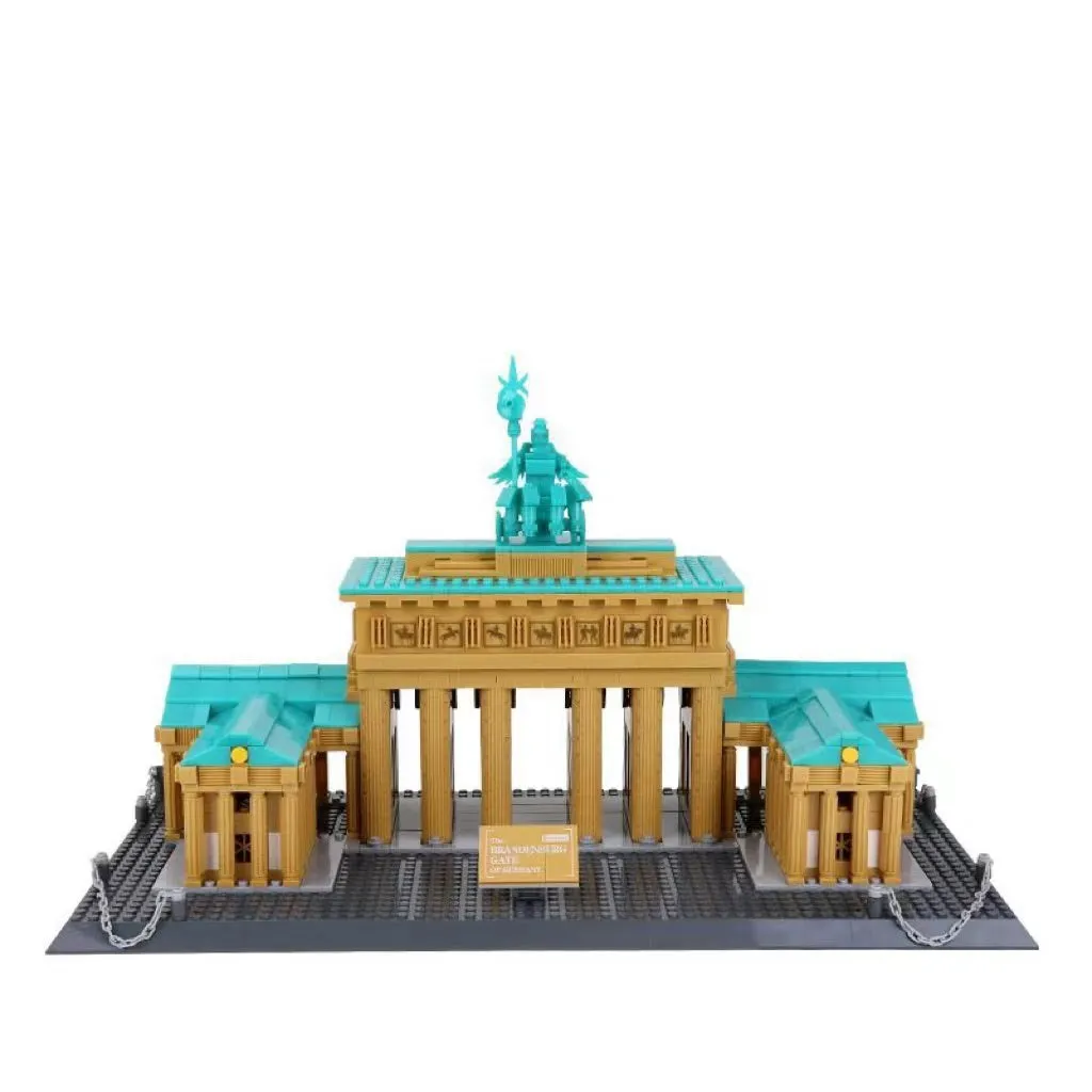 Wange architectural building blocks showing global landmarks including Eiffel Tower, Taj Mahal, and Big Ben