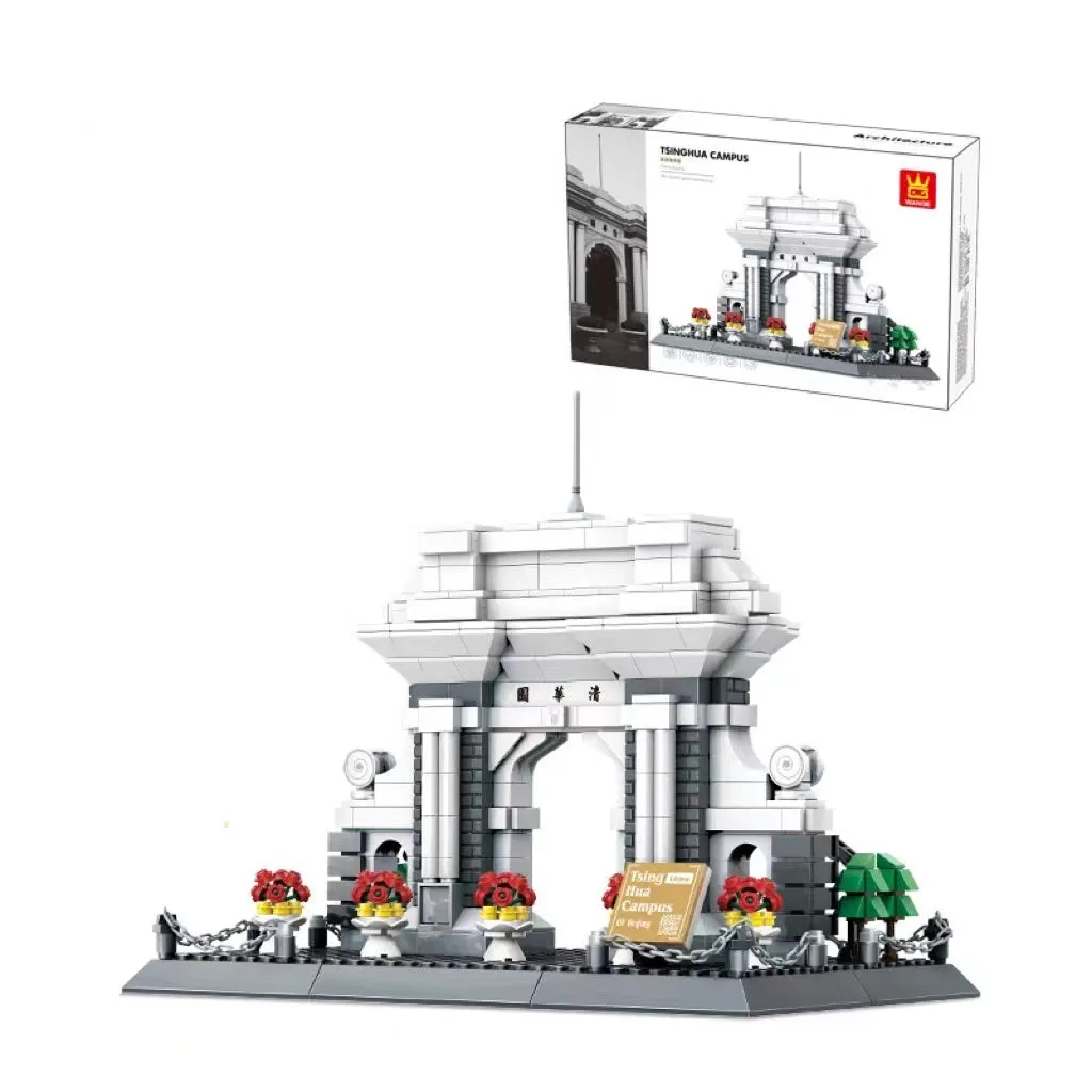 Wange architectural building blocks showing global landmarks including Eiffel Tower, Taj Mahal, and Big Ben