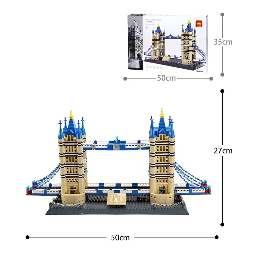 Wange architectural building blocks showing global landmarks including Eiffel Tower, Taj Mahal, and Big Ben