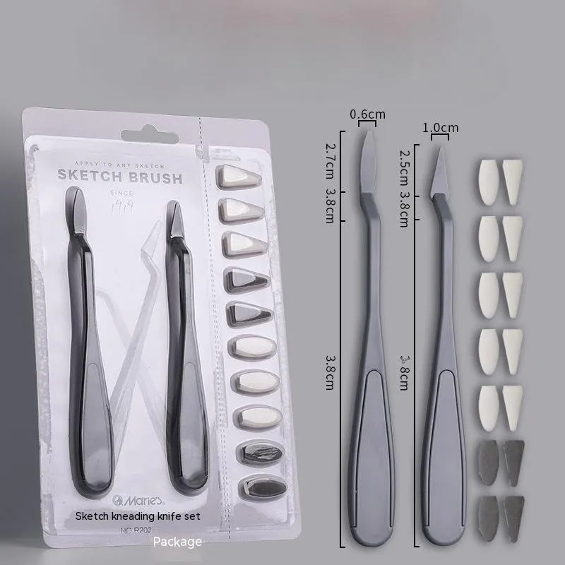 Fluorescent pen eraser smear tip, a plastic sketch rubbing knife art correction tool in colour R20212.