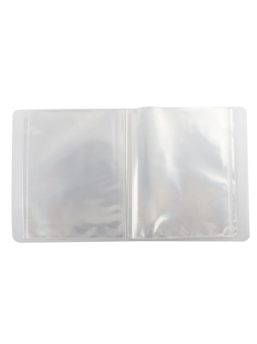 Watercolour illustration storage album binder made from blue PP plastic with rounded corners