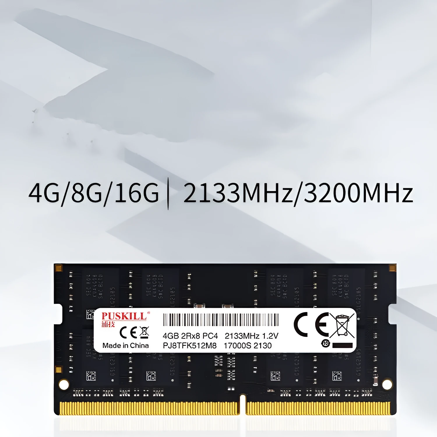 Single DDR4 laptop memory module (SODIMM) for notebook RAM upgrade