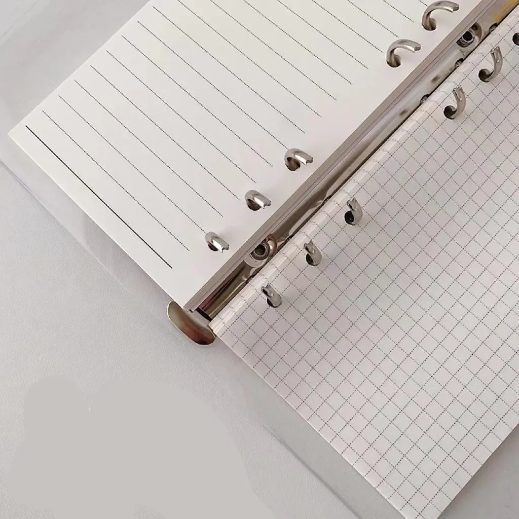 A6 loose-leaf notebook with character design cover, 80 sheets, 6-hole fitting