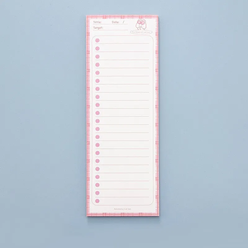 Ins Wind note book sticky pad with bear and bunny designs, 50 sheets, 91mm by 256mm
