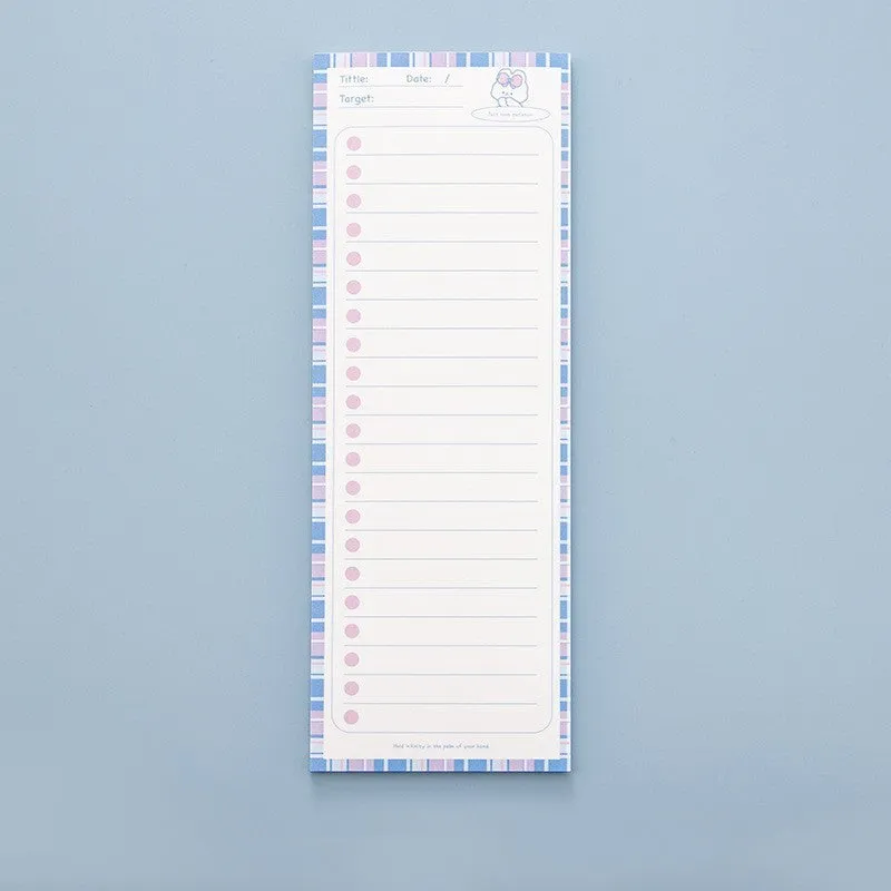 Ins Wind note book sticky pad with bear and bunny designs, 50 sheets, 91mm by 256mm