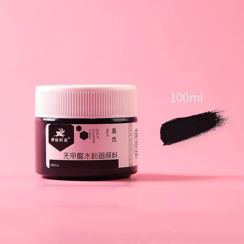 100g bottled gouache paint pigment in eight colours for beginner painting