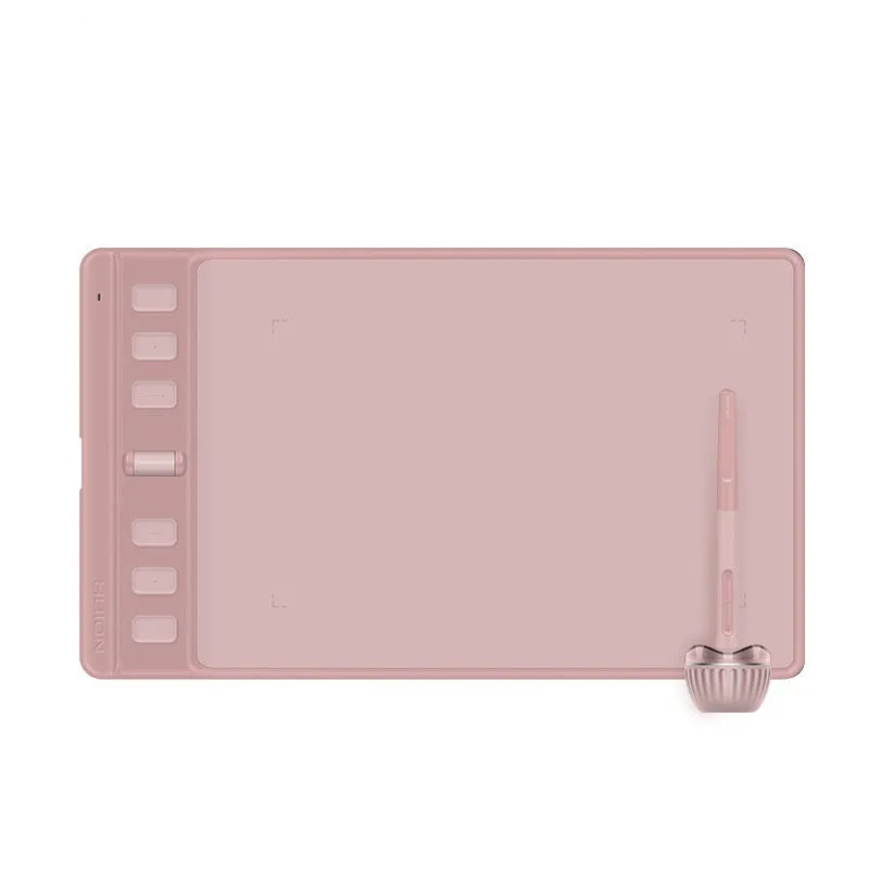 Hua Wang H641P drawing tablet with digital pen, available in black or cherry blossom pink with mobile connectivity