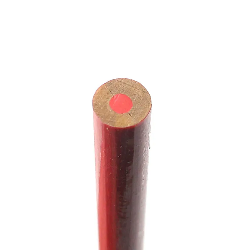 Pack of ten red and blue two-colour carpenter's pencils with round wooden casings.