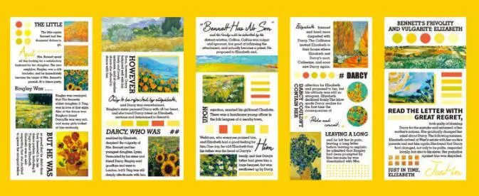 Pack of 20 paper landscape painting stickers measuring 60 by 120 millimetres.