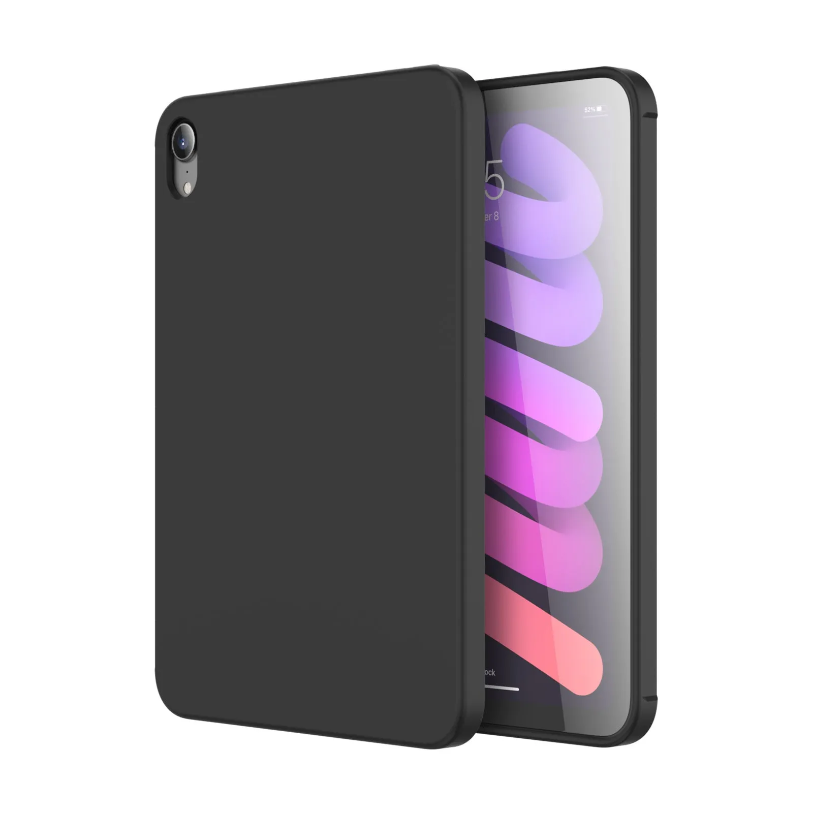 Liquid silicone protective case for iPad tablets in various colours showing full-body coverage design