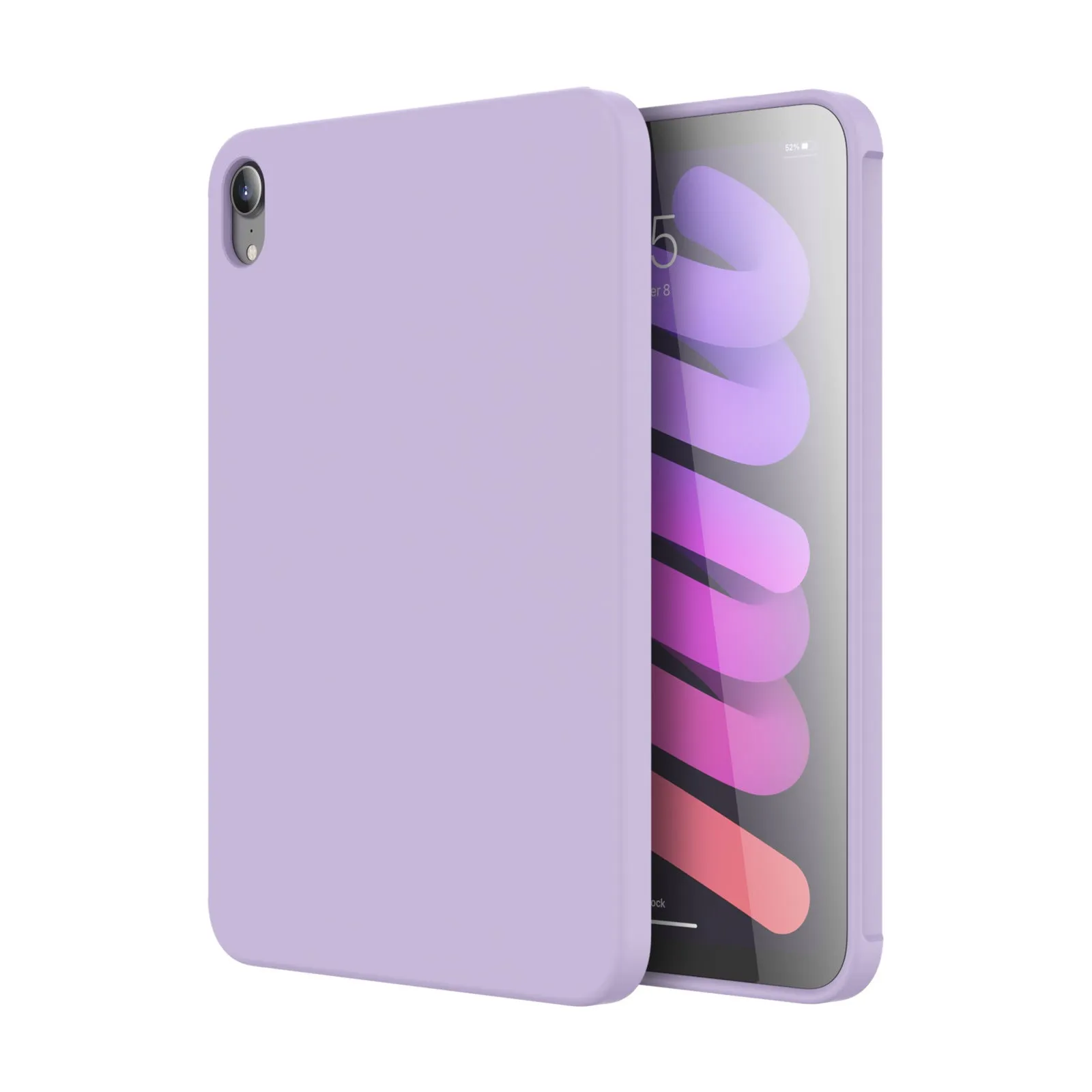Liquid silicone protective case for iPad tablets in various colours showing full-body coverage design