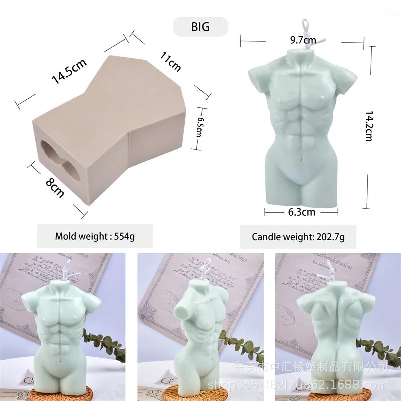 Geometric silicone candle mould showing 10cm and 14cm height options for wax candle making