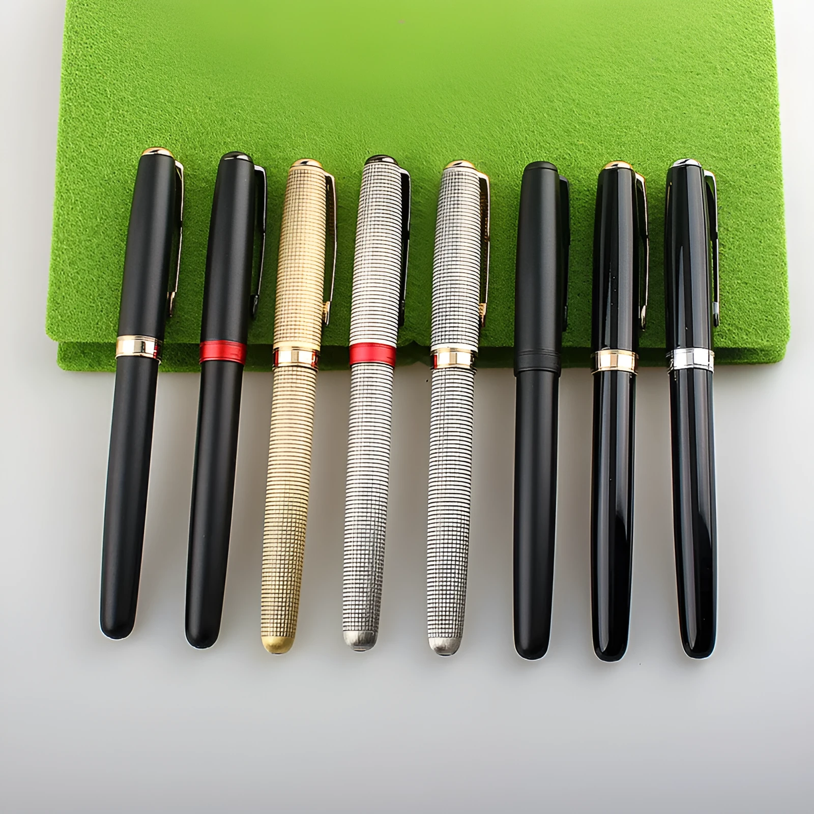 Stainless steel ballpoint pen with 0.5mm tip for business and office writing applications