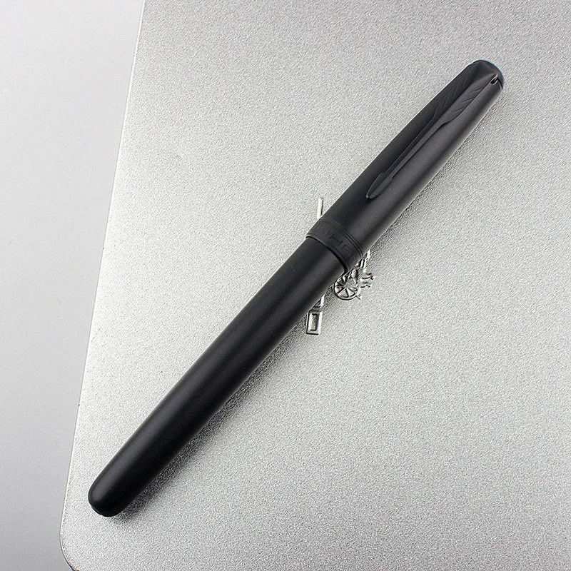 Stainless steel ballpoint pen with 0.5mm tip for business and office writing applications