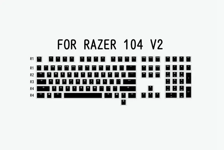Black and white PBT doubleshot Pudding V2 keycap set for mechanical keyboards with enhanced backlight visibility
