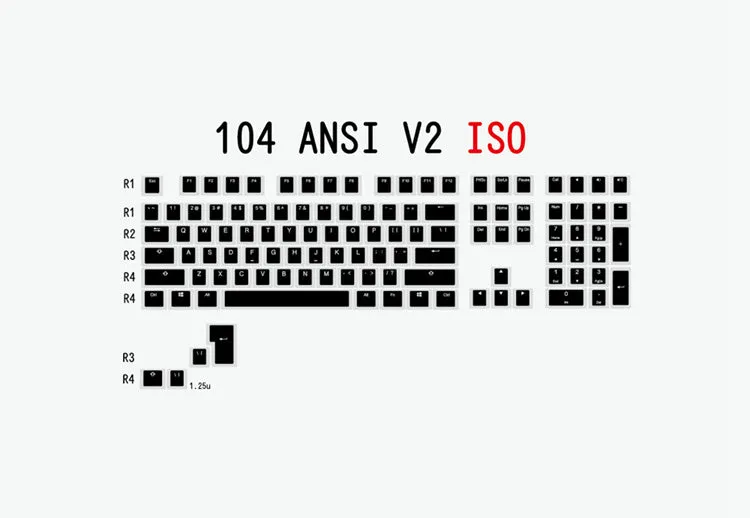 Black and white PBT doubleshot Pudding V2 keycap set for mechanical keyboards with enhanced backlight visibility