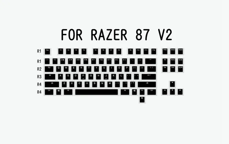 Black and white PBT doubleshot Pudding V2 keycap set for mechanical keyboards with enhanced backlight visibility