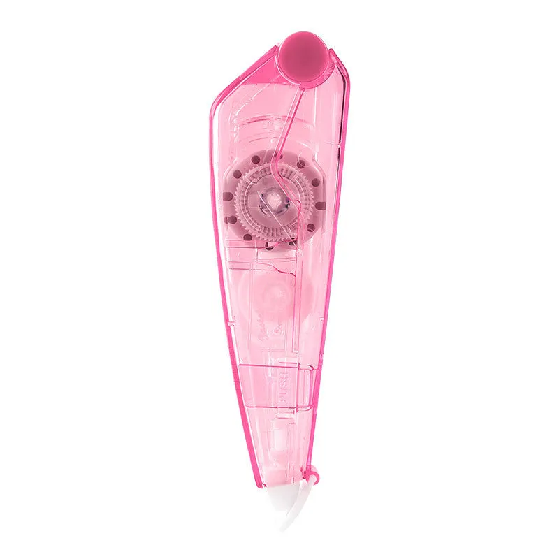 Refill correction tape with transparent cartridge in four colour options for student and office use