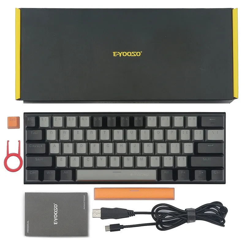 Aluminium mechanical gaming keyboard with two-tone keycaps and RGB backlighting