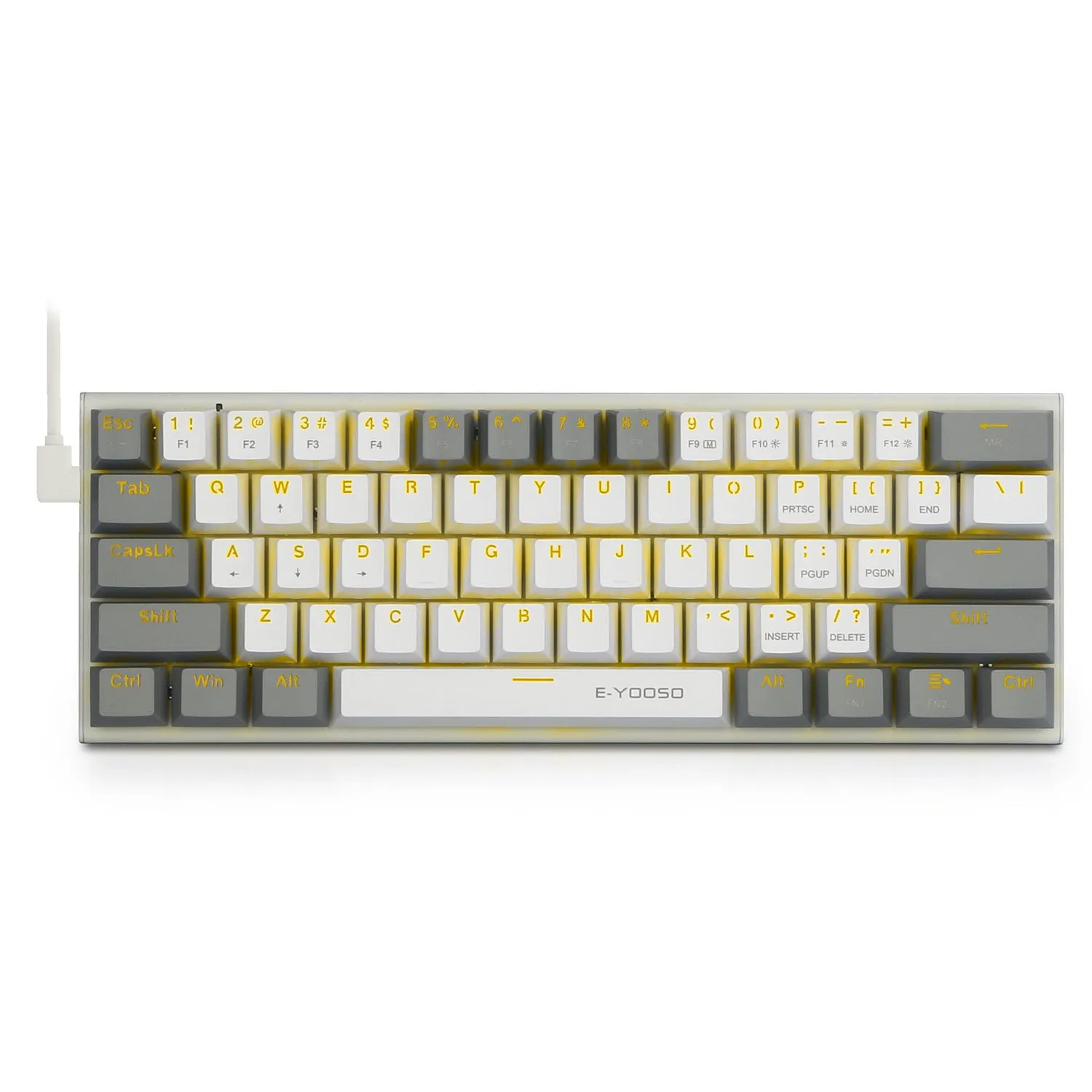 Aluminium mechanical gaming keyboard with two-tone keycaps and RGB backlighting