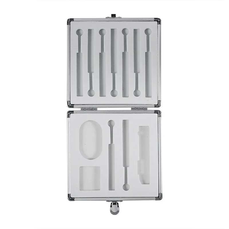 Silver aluminium storage box for TS100 soldering iron accessories with compact dimensions