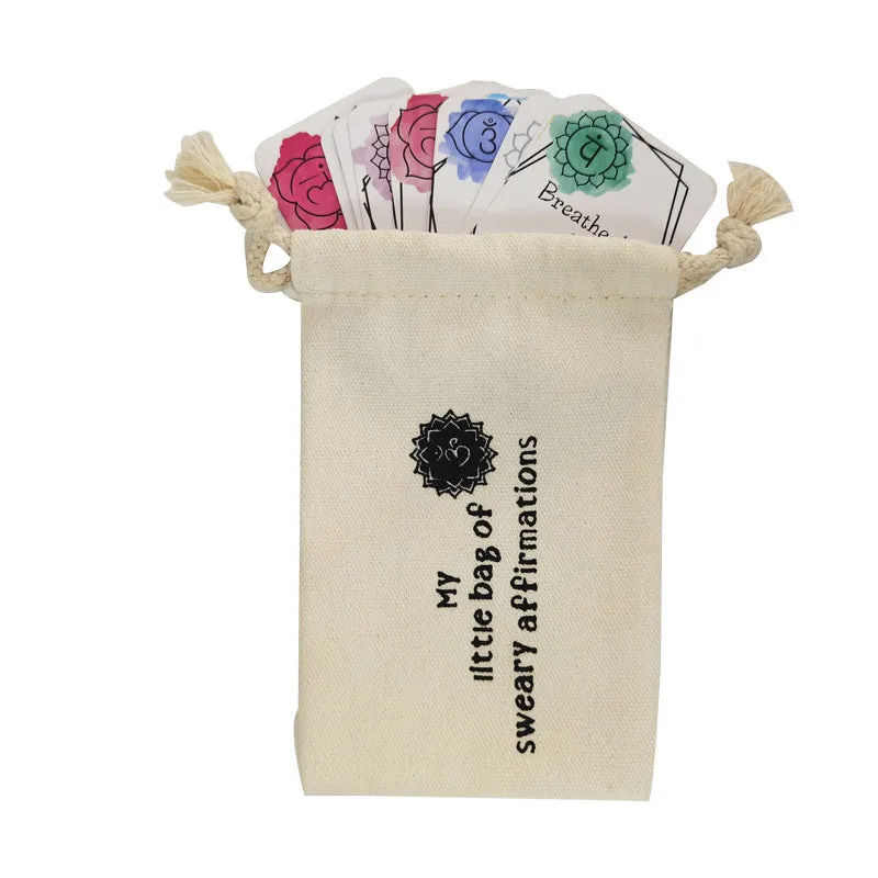 16 funny affirmation cards with healing design in greeting card bag size