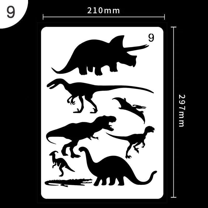 White plastic drawing stencil sets showing multiple pattern designs for art and craft projects