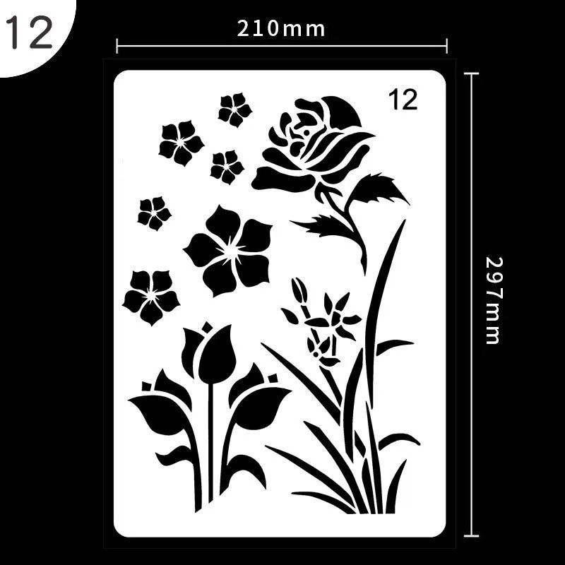White plastic drawing stencil sets showing multiple pattern designs for art and craft projects