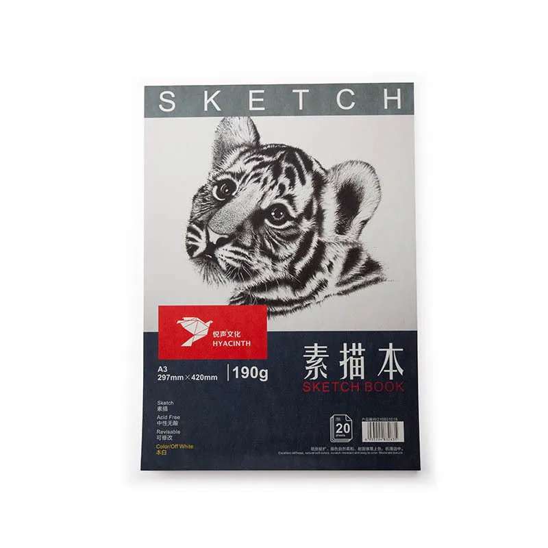 Artist sketchbook with coil binding and colour lead drawing paper in A4 size