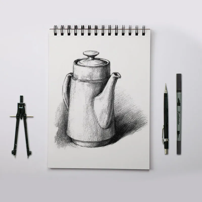 Artist sketchbook with coil binding and colour lead drawing paper in A4 size