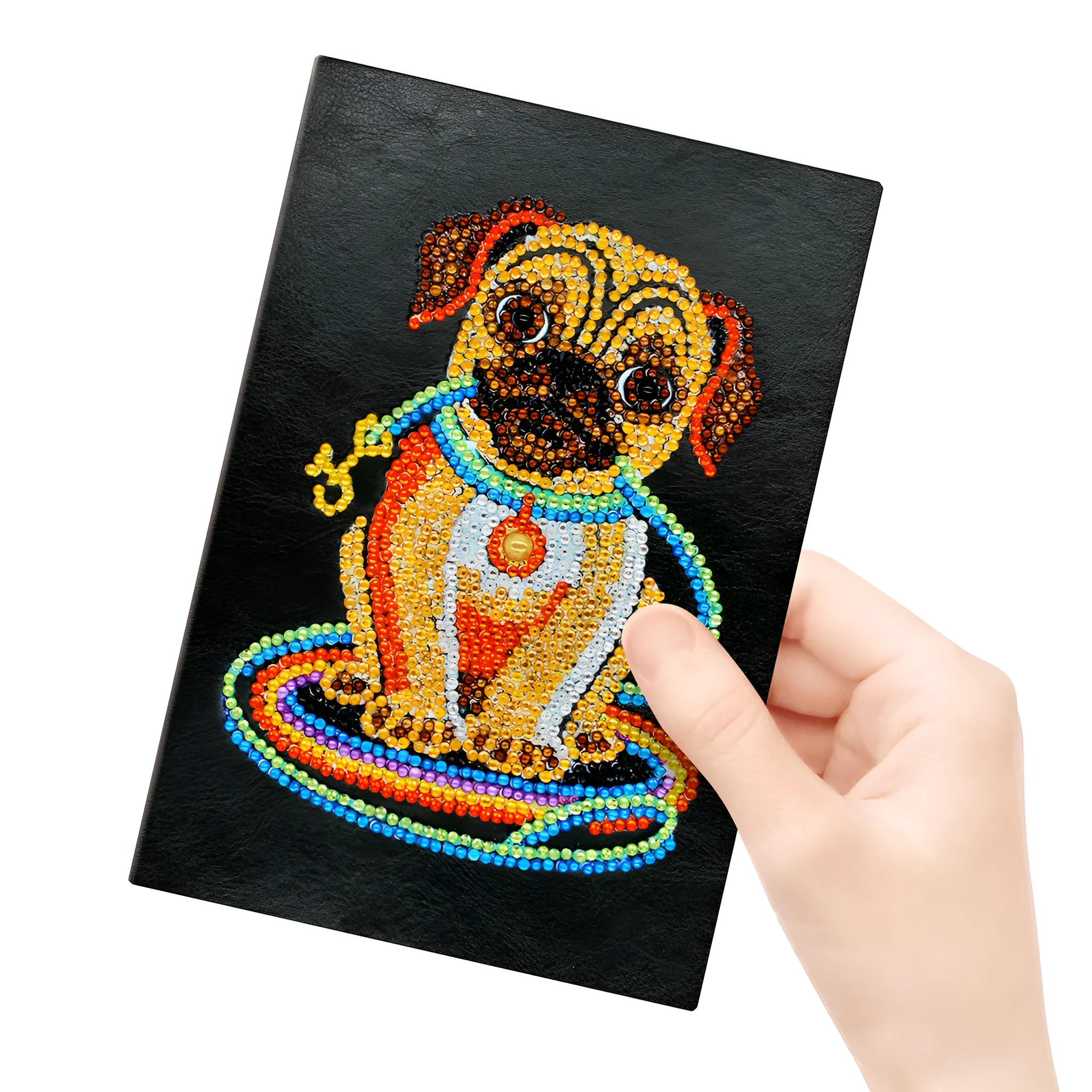 Black A5 diamond painting notebook with 50 pages for rhinestone crafts