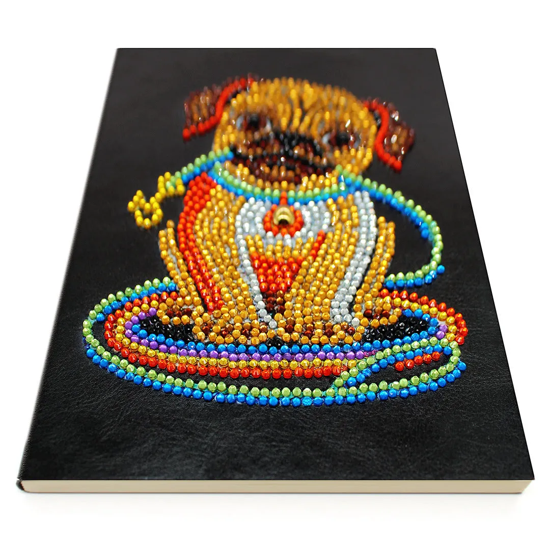 Black A5 diamond painting notebook with 50 pages for rhinestone crafts
