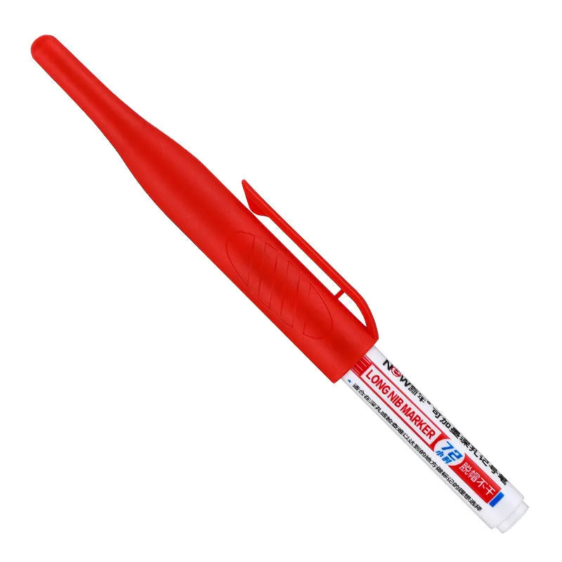 Quick-drying oil pen for woodworking in black, red, blue, and green, showing 15.2cm length.