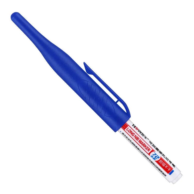 Quick-drying oil pen for woodworking in black, red, blue, and green, showing 15.2cm length.