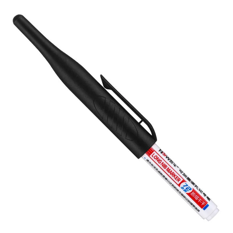 Quick-drying oil pen for woodworking in black, red, blue, and green, showing 15.2cm length.